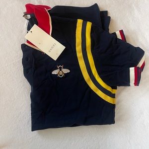 Gucci men’s stripe sleeve Bee Polo Shirt.New with tags. Smoke free house.